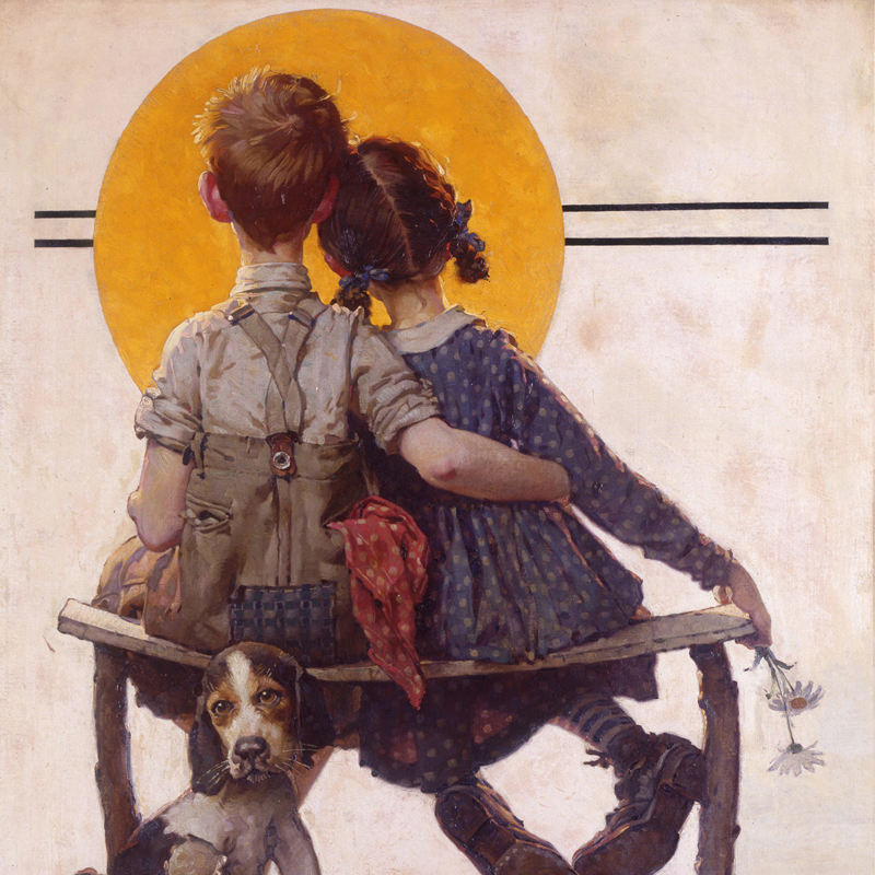 Boy-and-Girl-Gazing-at-Moon-Puppy-Love-Norman-Rockwell-1926.jpg