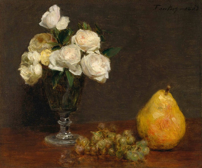 Henri Fantin Latour - Still life with Roses and Fruit 1863.jpg